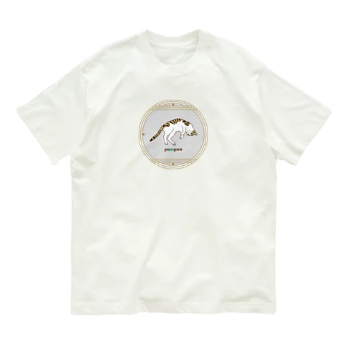 トリオ ザ ストライプ pompon-B 大 Organic Cotton T-Shirt