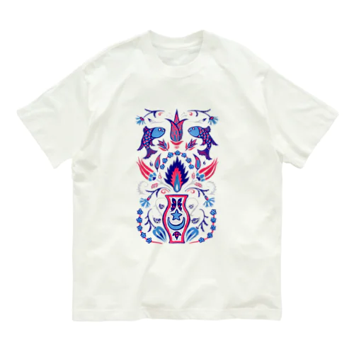 🇹🇷トルコのイズニックタイル【ラピスラズリ】 Organic Cotton T-Shirt