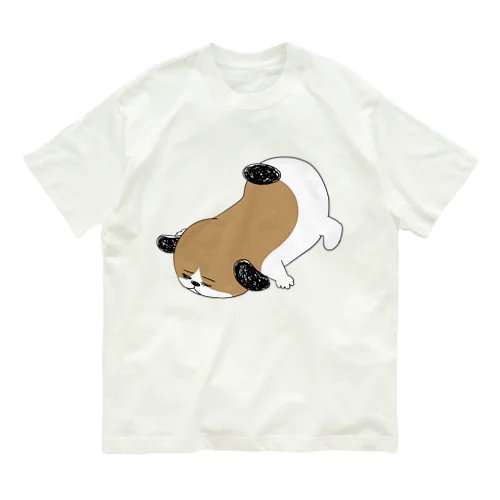 もじゃまるうつぶせ Organic Cotton T-Shirt