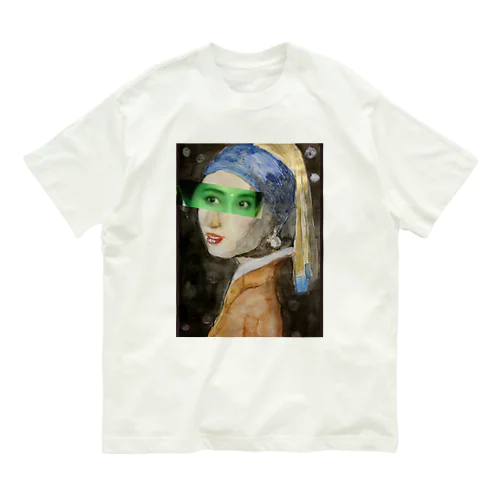 真珠の耳飾りの少女ピカソ風 Organic Cotton T-Shirt