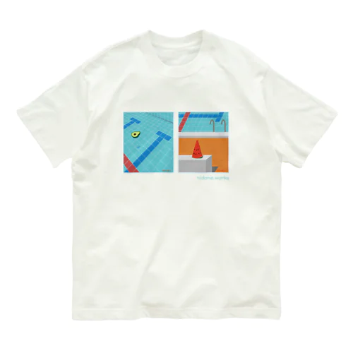 プールにアボカドとスイカ Organic Cotton T-Shirt