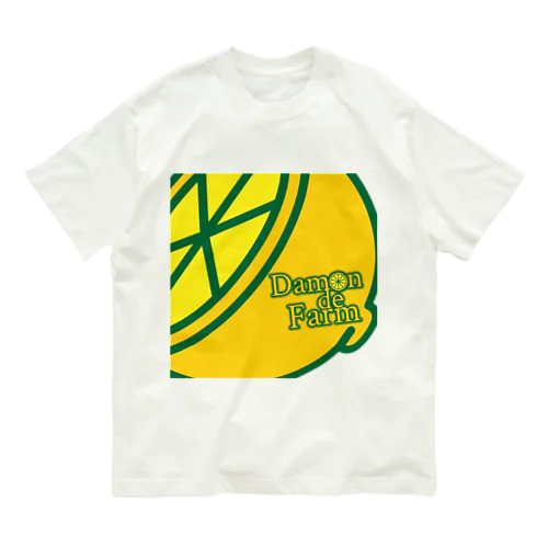 Damonde new レモンロゴ5 オーガニックコットンTシャツ