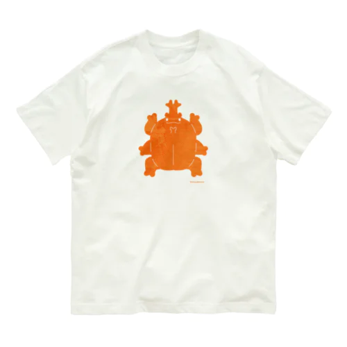 オレンジのカブトムシくん オーガニックコットンTシャツ