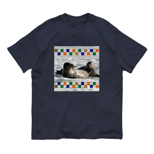 【#癒しの即戦力】宗谷岬に来たアザラシ Organic Cotton T-Shirt