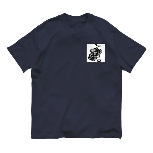 ブドーターメロン(白黒) オーガニックコットンTシャツ