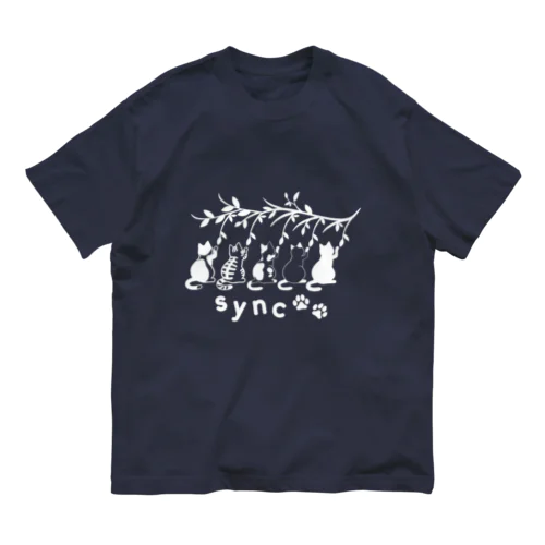 シンクロにゃんこ Organic Cotton T-Shirt