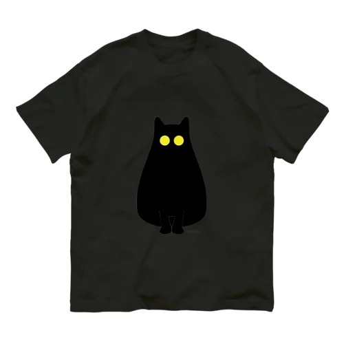 Midnight cat オーガニックコットンTシャツ