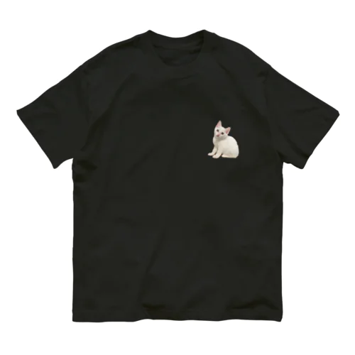 白猫ぽっけちゃん オーガニックコットンTシャツ