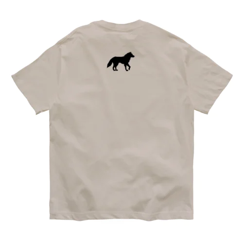 ウルフシルエット（黒） Organic Cotton T-Shirt