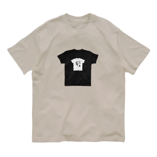 鳥獣戯画・改　兎(TRIBAL)のＴシャツのＴシャツ Organic Cotton T-Shirt