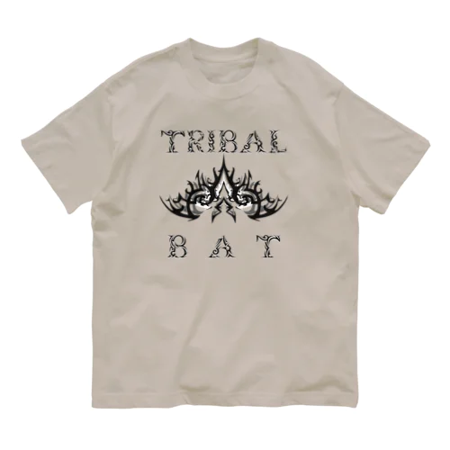 TRIBAL☆BAT LAYERED BLK Organic Cotton T-Shirt
