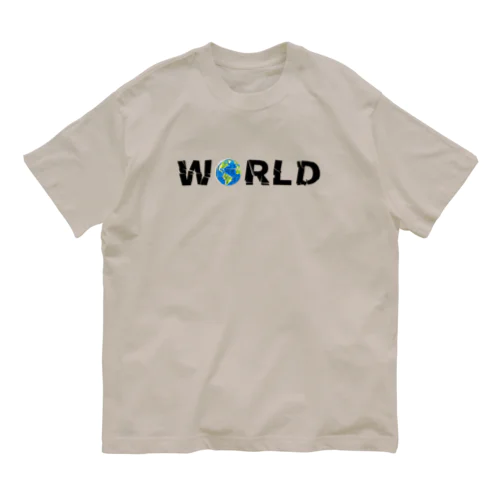 WORLD(英字＋１シリーズ) オーガニックコットンTシャツ