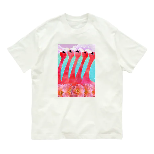 ピンクフラミンゴ Organic Cotton T-Shirt