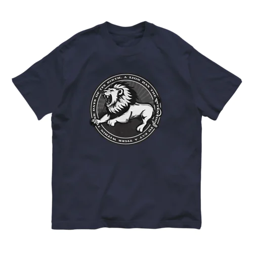 LION IN A CIRCLE オーガニックコットンTシャツ