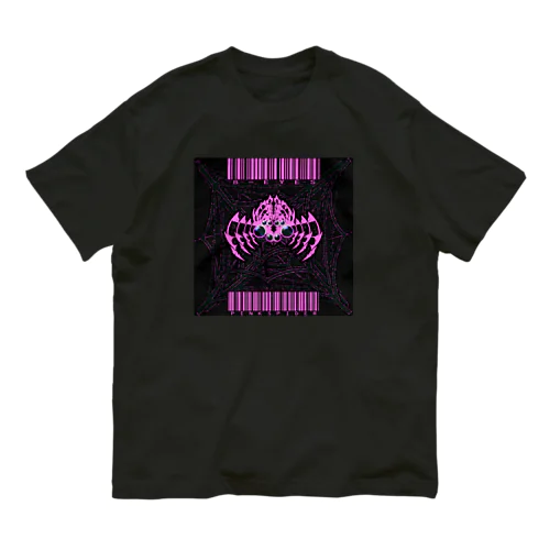 8-EYES PINKSPIDER BLK オーガニックコットンTシャツ