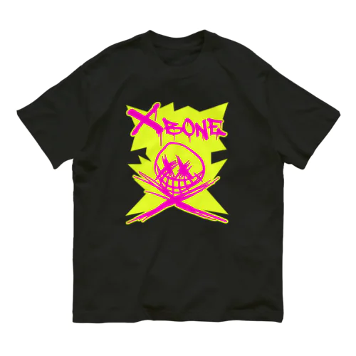 RAKUGAKIXBONE PNKonYEL NEON Organic Cotton T-Shirt