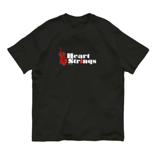 HeartStrings (woodbass) 白文字 オーガニックコットンTシャツ