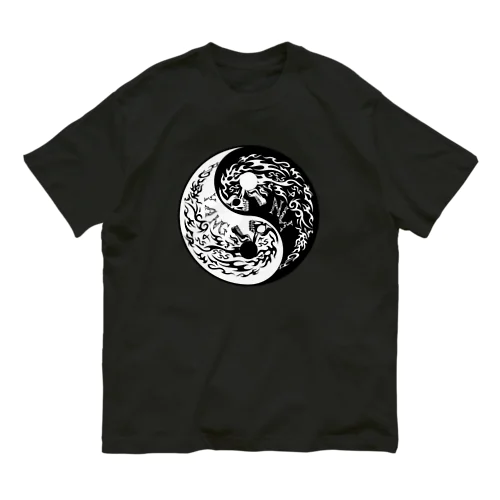 陰陽髑髏 旋転（オリジナル家紋シリーズ） Organic Cotton T-Shirt