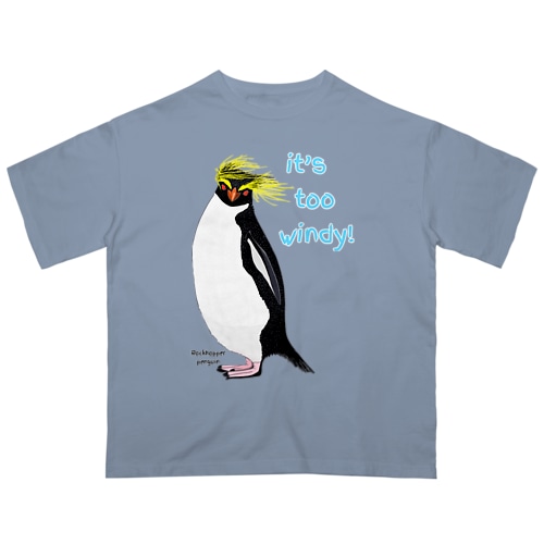 Rockhopper penguin　(イワトビペンギン) Oversized T-Shirt