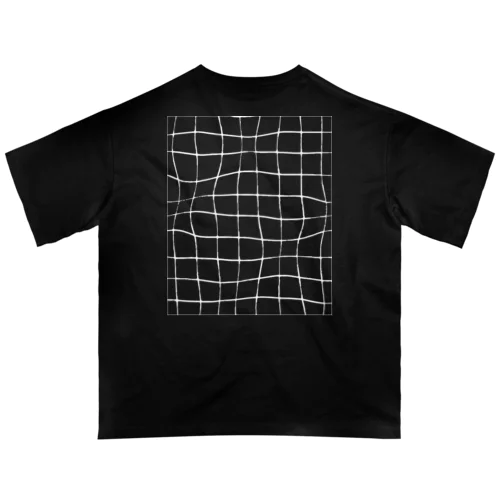 ゆらゆら水面_ブラック オーバーサイズTシャツ