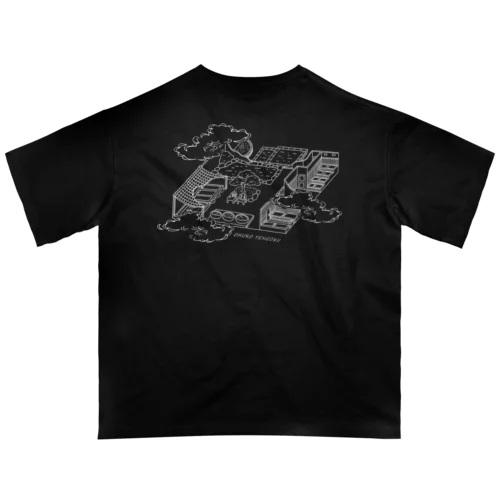 お風呂天国（ホワイト） オーバーサイズTシャツ