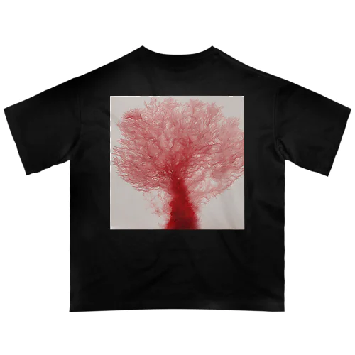 紅い樹　 オーバーサイズTシャツ