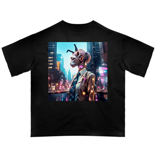 Cyberpunk giraffe Oversized T-Shirt