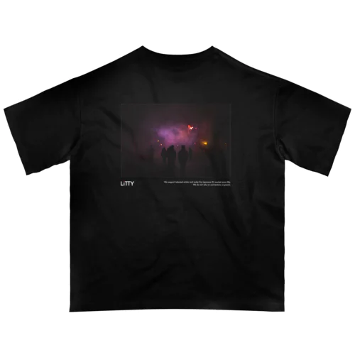 LiTTY バックプリント オーバーサイズTシャツ オーバーサイズTシャツ