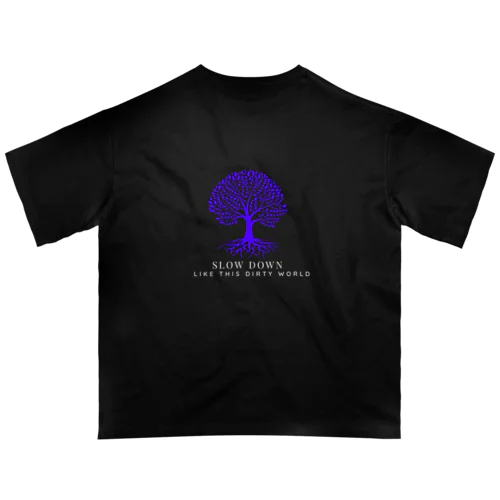 SLOWDoWN purple tree wear Oversized T-Shirt