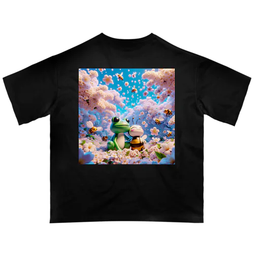 ぴょんとぶんのお花見2024 Oversized T-Shirt