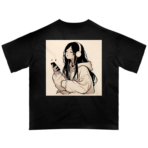 The girl who listens to music2 オーバーサイズTシャツ