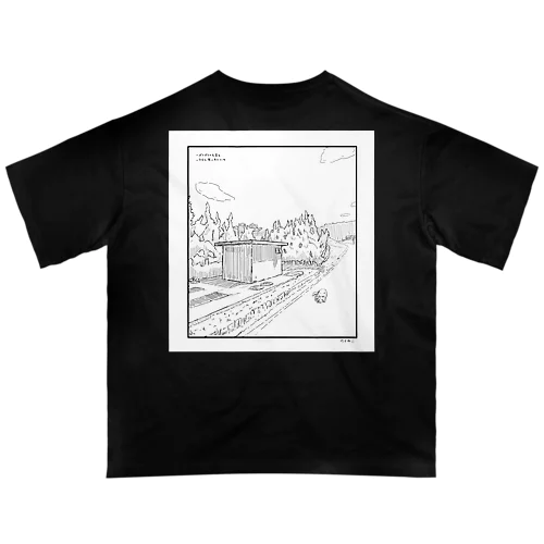 野良猫と原風景 Oversized T-Shirt