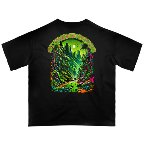 Neon Jungle: Futuristic Urban Exploration オーバーサイズTシャツ