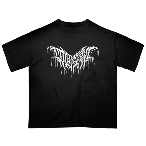 四字熟語 - 四面楚歌 Death Metal Logo デスロゴ  Oversized T-Shirt