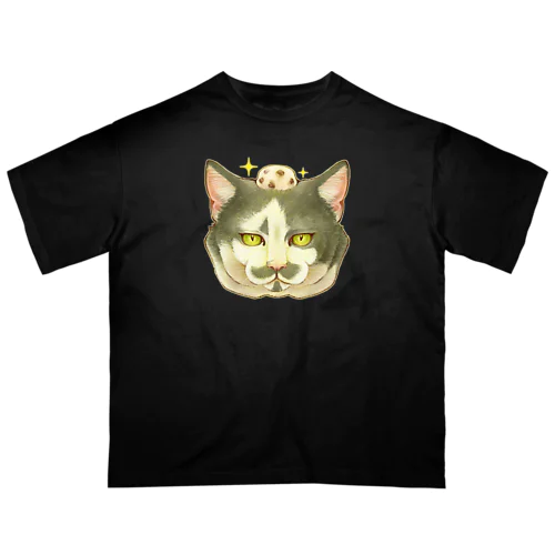 猫さんと豆大福 オーバーサイズTシャツ