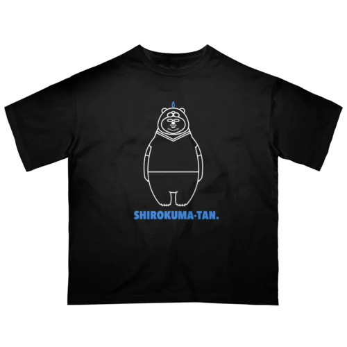 白熊たん。クマロゴTシャツ オーバーサイズTシャツ