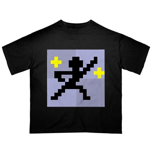 実（ドット絵描く棒人間） Oversized T-Shirt