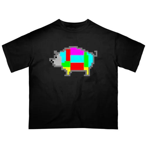 ブタ肉 部位 ドット絵 オーバーサイズTシャツ