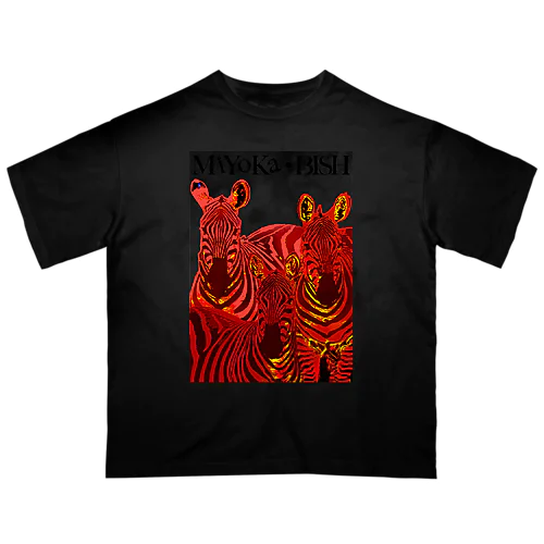 Red Zebra by MiYoKa-BISH オーバーサイズTシャツ
