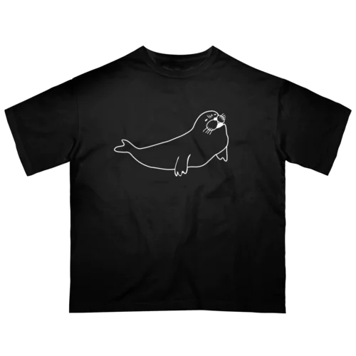 あざらしのひと（白） オーバーサイズTシャツ