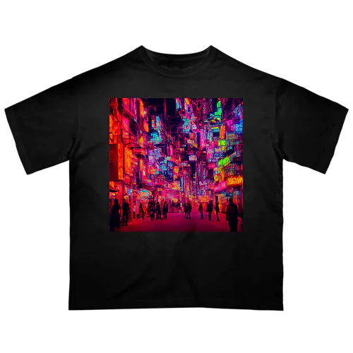 Neon Night City オーバーサイズTシャツ