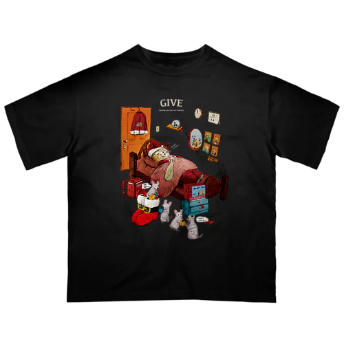 サンタのネコ Oversized T-Shirt