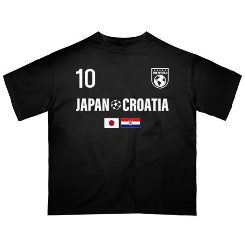 クロアチア ジャパン ワールド サッカー オーバーサイズTシャツ