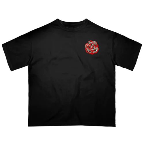 薔薇 オーバーサイズTシャツ