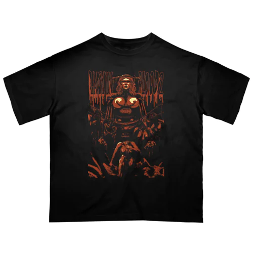 LADY IN BLOOD II Hard Red Oversized T-Shirt