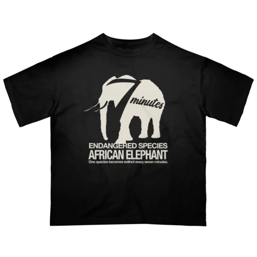 『アフリカゾウ』絶滅危惧種（レッドリスト） Oversized T-Shirt