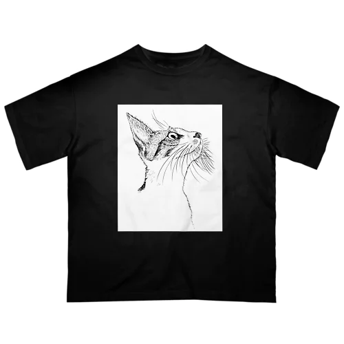 ほっそり猫ちゃん オーバーサイズTシャツ