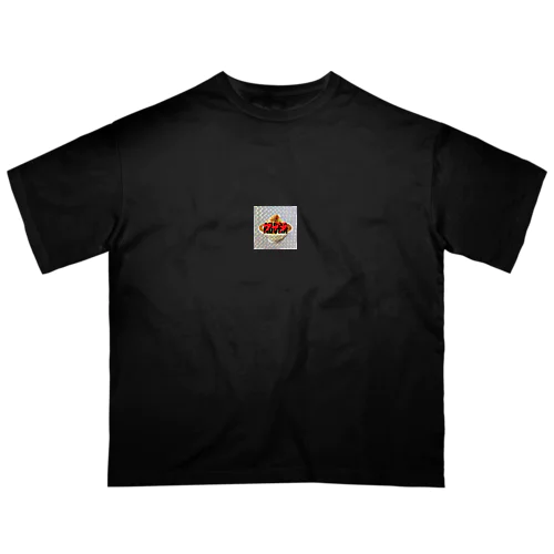 ニンニクアブラマシ！キラキラシール オーバーサイズTシャツ