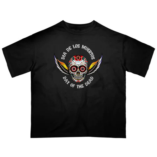 『Dia De Los Muertos🌹（白）』 オーバーサイズTシャツ