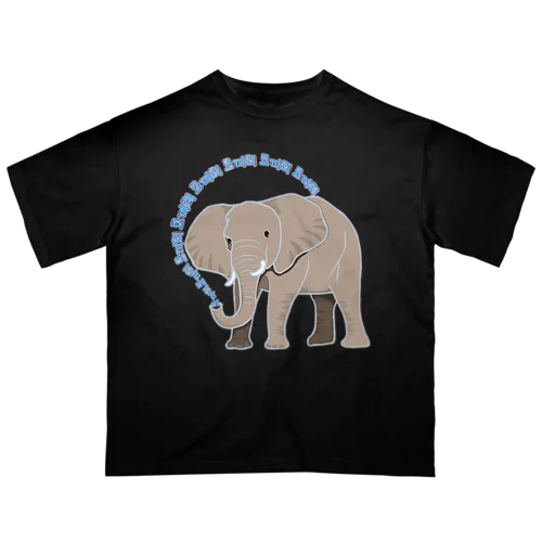 アフリカゾウさん　ハングルバージョン オーバーサイズTシャツ